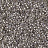 Dyed Lt Smoke Gray Silver Lined Alabaster Miyuki Delica 11/0 DB0630