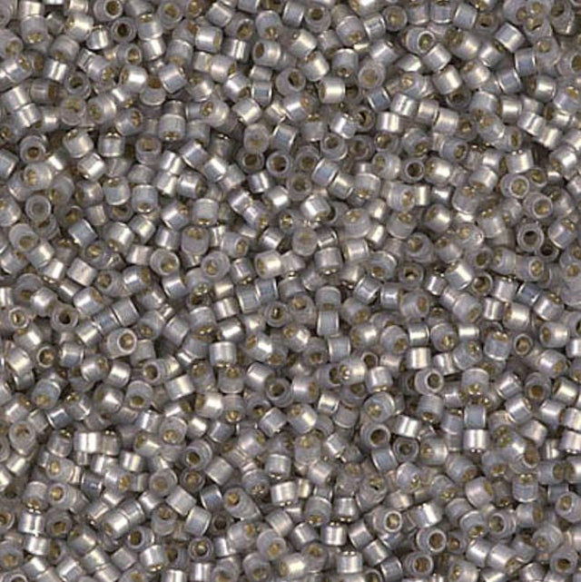 Dyed Lt Smoke Gray Silver Lined Alabaster Miyuki Delica 11/0 DB0630