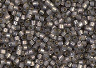 DB0631 11/0 Dyed Rustic Gray Silver Lined Alabaster Miyuki Delica