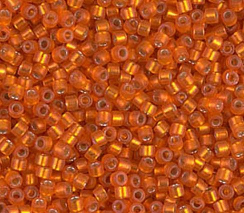 DB0682 11/0 Dyed Semi-Frost S/L Dark Orange Miyuki Delica
