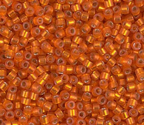DB0682 11/0 Dyed Semi-Frost S/L Dark Orange Miyuki Delica