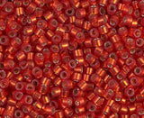 DB0683 11/0 Dyed Semi-Frost S/L Red Orange Miyuki Delica