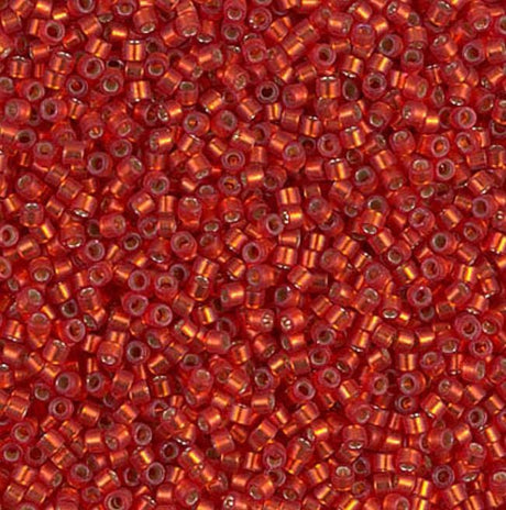Dyed Semi-Frost S/L Red Orange Miyuki Delica 11/0 DB0683