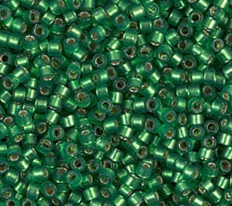 DB0688 11/0 Dyed Semi-Frost S/L Green Miyuki Delica