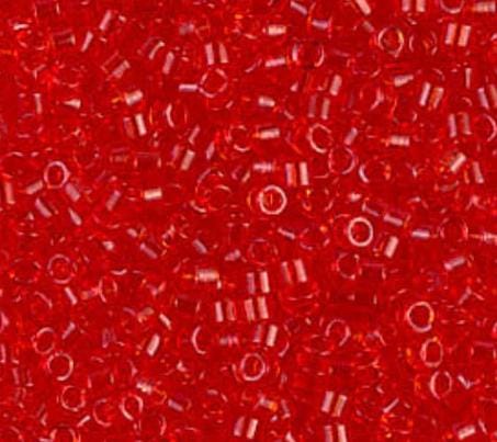DB0704 11/0 Transparent Red Orange Miyuki Delica