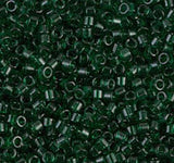 DB0713 11/0 Transparent Dark Emerald Miyuki Delica