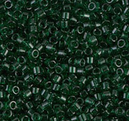 DB0713 11/0 Transparent Dark Emerald Miyuki Delica