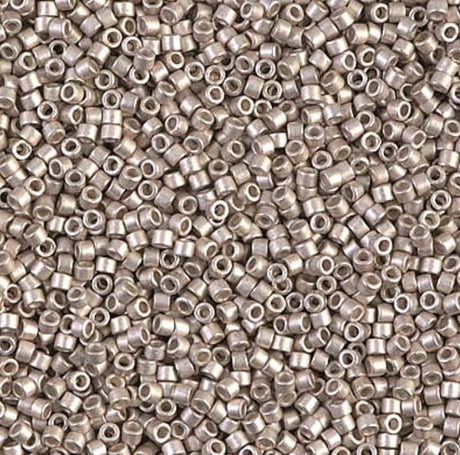 Galvanized Semi-Frosted Lt Smoky Amethyst Miyuki Delica 11/0 DB1158