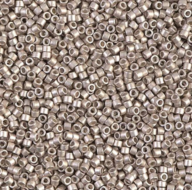 Galvanized Semi-Frosted Lt Smoky Amethyst Miyuki Delica 11/0 DB1158