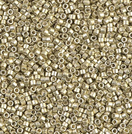 Galvanized Semi-Frosted Silver Miyuki Delica 1/0 DB1151
