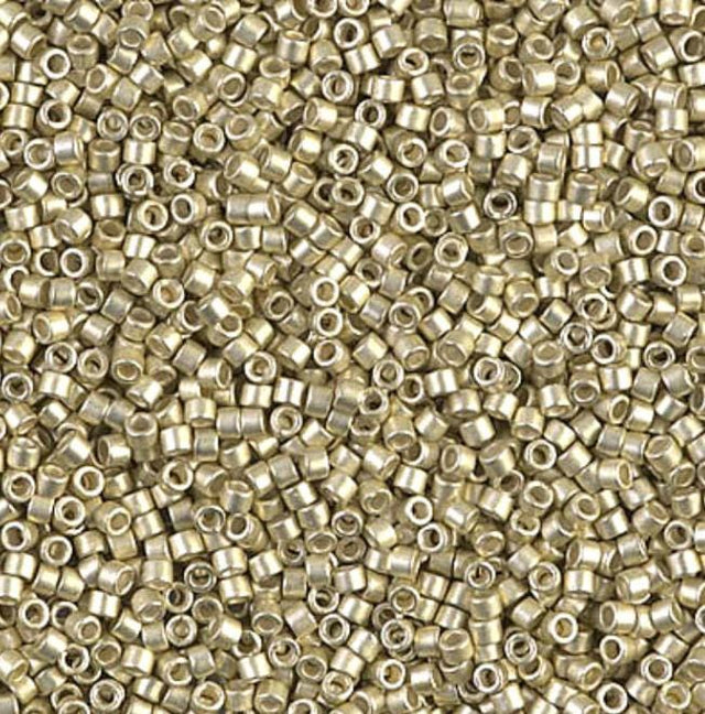 Galvanized Semi-Frosted Silver Miyuki Delica 1/0 DB1151