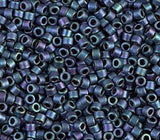 DB1052 11/0 Matte Metallic Blueberry Gold Iris Miyuki Delica