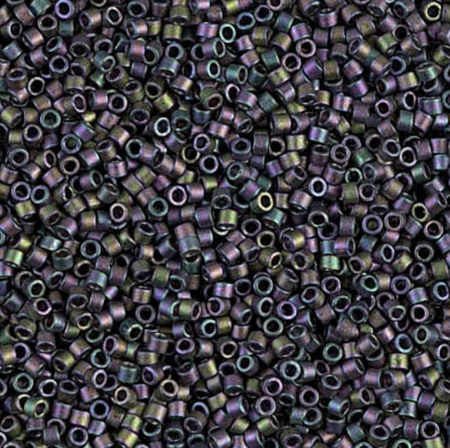 Matte Metallic Plum Emerald Gold Iris Miyuki Delica 11/0 DB1053