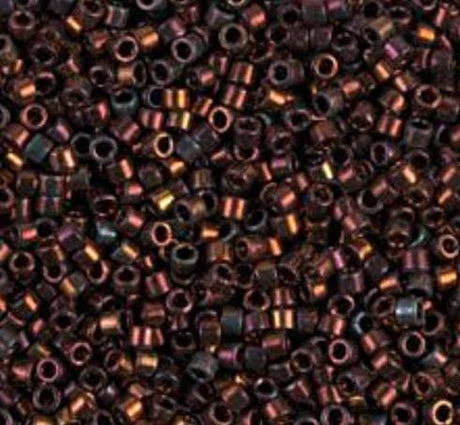 DB1002 11/0 Metallic Dark Copper Gold Iris Miyuki Delica