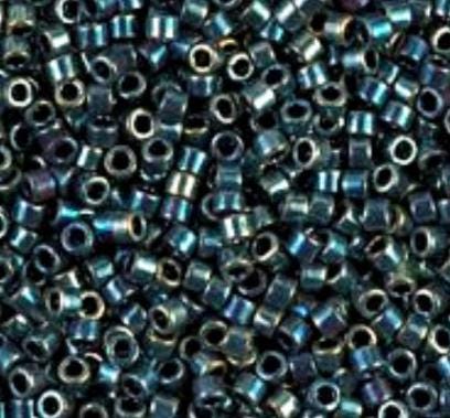 DB1006 11/0 Metallic Blue Green Gold Iris Miyuki Delica