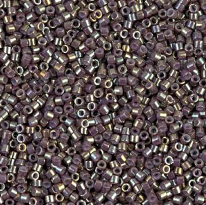 Metallic Dusty Mauve Gold Iris Miyuki Delica 11/0 DB1011