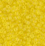 DB0743 11/0 Matte Transparent Yellow Miyuki Delica
