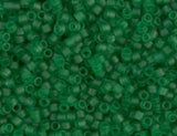 DB0746 11/0 Matte Transparent Green Miyuki Delica