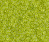 DB0766 11/0 Matte Transparent Chartreuse Miyuki Delica