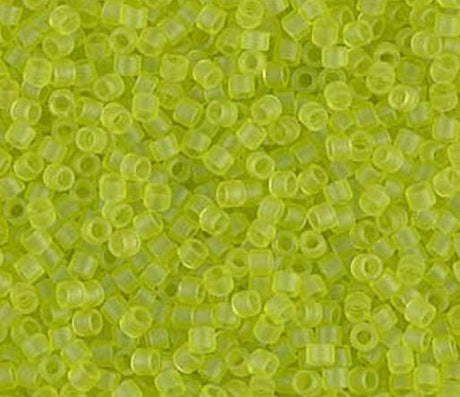 DB0766 11/0 Matte Transparent Chartreuse Miyuki Delica