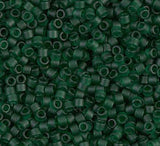 DB0767 11/0 Matte Transparent Dark Emerald Miyuki Delica
