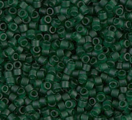 DB0767 11/0 Matte Transparent Dark Emerald Miyuki Delica