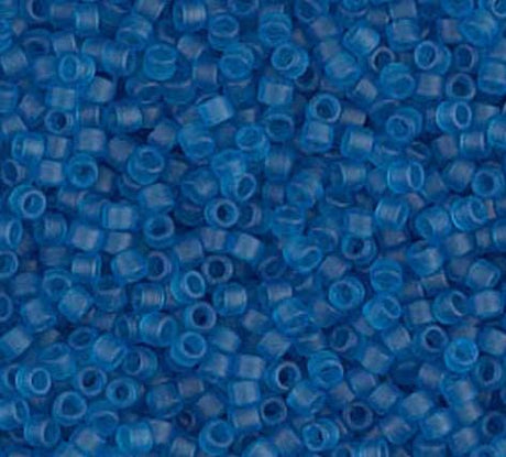 DB0768 11/0 Matte Transparent Capri Blue Miyuki Delica