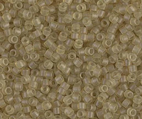 DB0771 11/0 Dyed Semi-Frosted Transparent Saffron Miyuki Delica