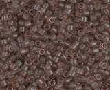 DB0772 11/0 Dyed Semi-Frosted Transparent Cinnamon Miyuki Delica