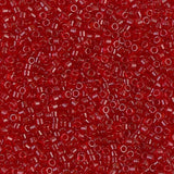 Dyed Semi-Frosted Transparent Red Miyuki Delica 11/0 DB0774