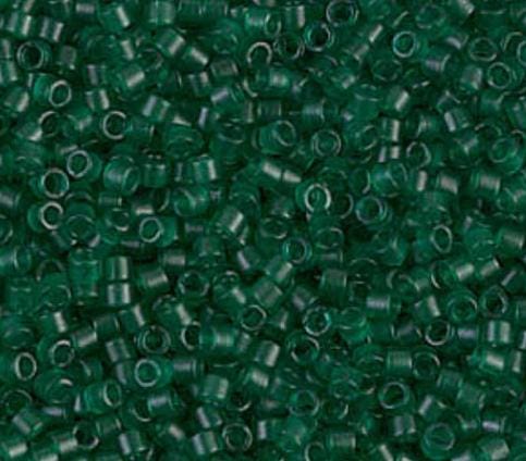 DB0776 11/0 Dyed Semi-Frosted Transparent Emerald Miyuki Delica