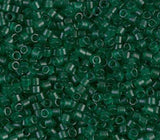 DB0776 11/0 Dyed Semi-Frosted Transparent Emerald Miyuki Delica