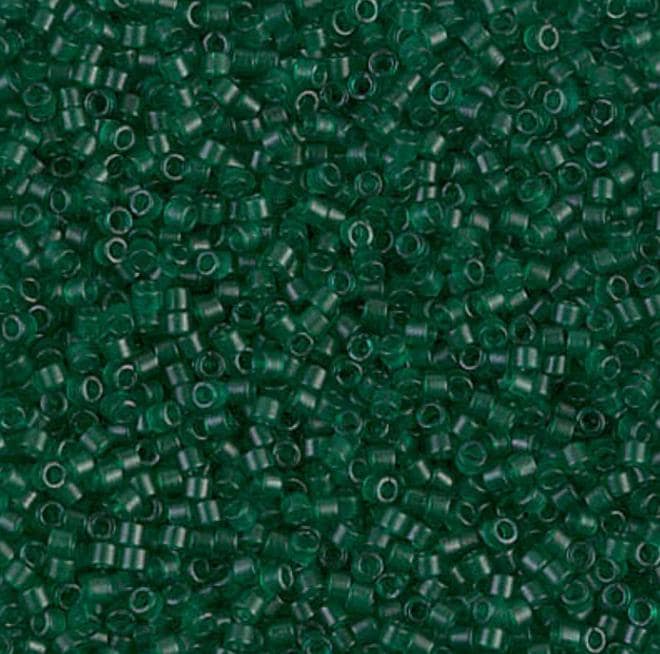 Dyed Semi-Frosted Transparent Emerald Miyuki Delica 11/0 DB0776