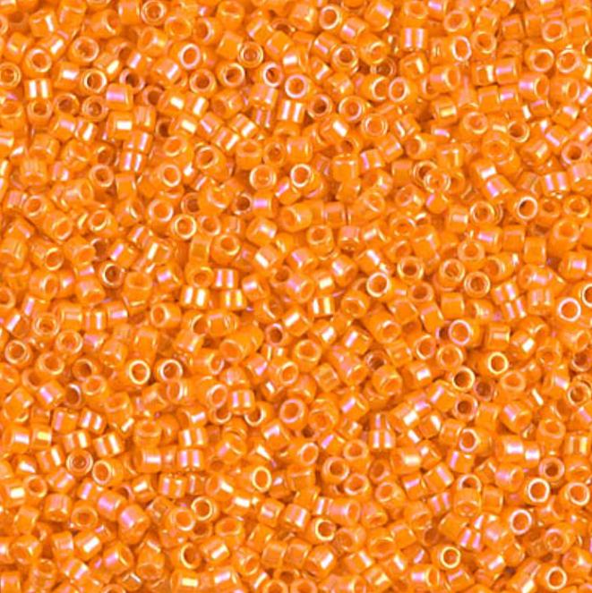 Miyuki 11/0 Delica DB1573 Opaque Mandarin AB
