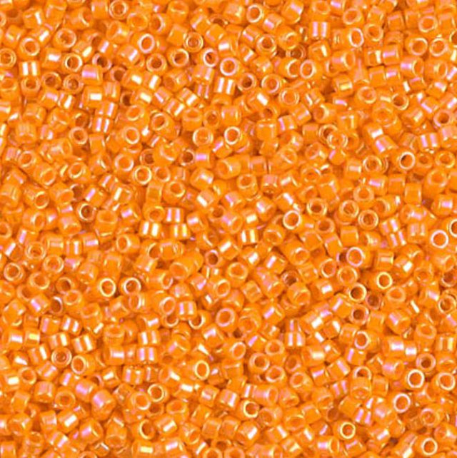 Miyuki 11/0 Delica DB1573 Opaque Mandarin AB