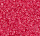 DB0780 11/0 Dyed Semi-Frosted Transparent Bubble Gum Pink Miyuki Delica