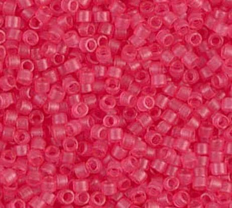 DB0780 11/0 Dyed Semi-Frosted Transparent Bubble Gum Pink Miyuki Delica