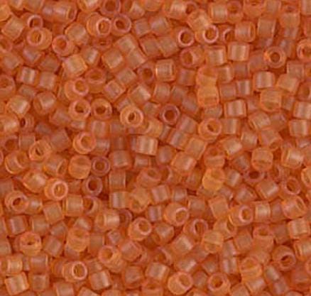 DB0781 11/0 Dyed Semi-Frosted Transparent Amber Miyuki Delica