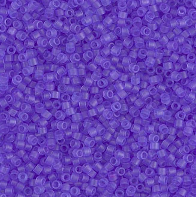 Dyed Semi-Frosted Transparent Purple Miyuki Delica 11/0 DB0783
