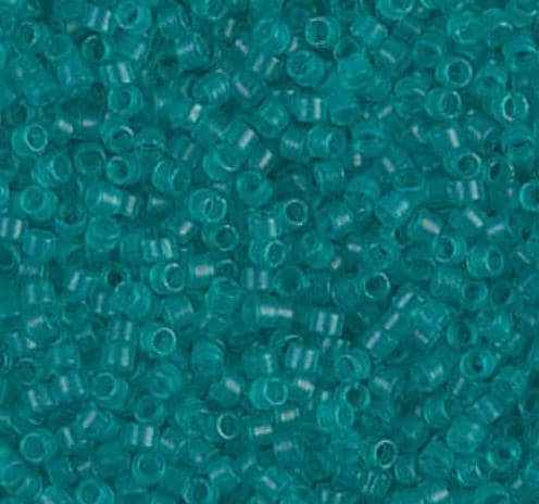 DB0786 11/0 Dyed Semi-Frosted Transparent Teal Miyuki Delica