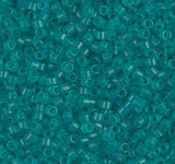 DB0786 11/0 Dyed Semi-Frosted Transparent Teal Miyuki Delica