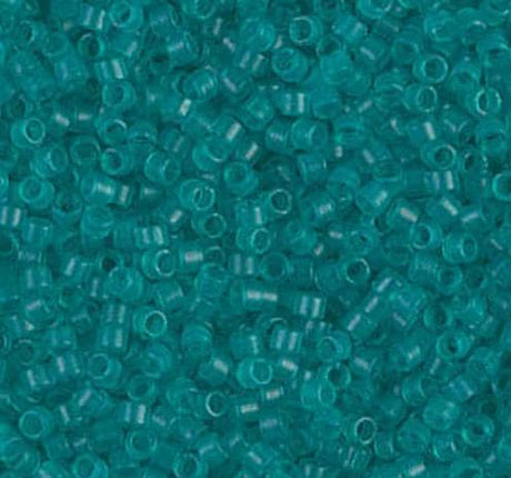 DB0786 11/0 Dyed Semi-Frosted Transparent Teal Miyuki Delica