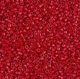 Dyed Semi-Frosted Opaque Bright Red Miyuki Delica 11/0 DB0791