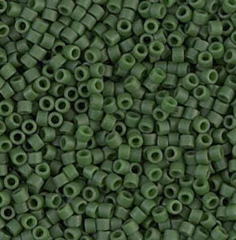 DB0797 11/0 Dyed Semi-Frosted Opaque Jade Green Miyuki Delica