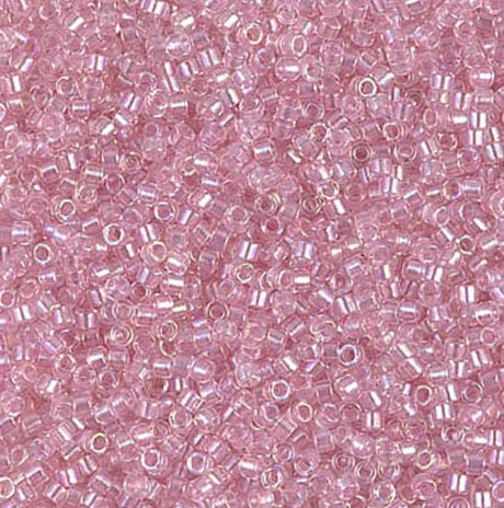 Pearl Lined Transparent Pink AB Miyuki Delica 11/0 DB1673