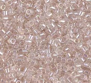 DB1674 11/0 Pearl Lined Transparent Blush AB Miyuki Delica