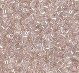 DB1674 11/0 Pearl Lined Transparent Blush AB Miyuki Delica