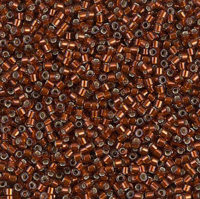 Silver Lined Glazed Dark Topaz 11/0 DB1683