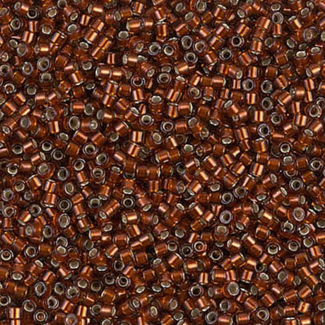 Silver Lined Glazed Dark Topaz 11/0 DB1683