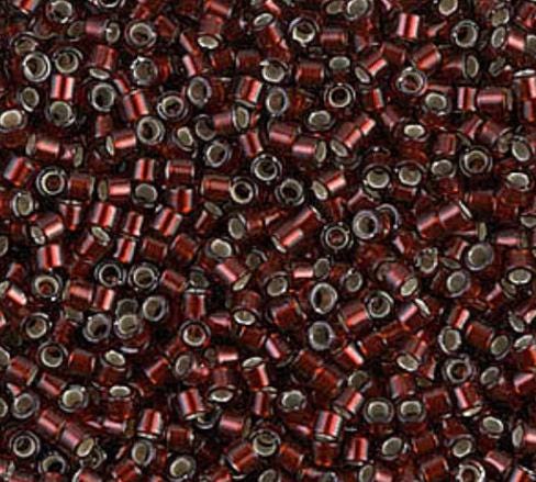 DB1685 11/0 Silver Lined Glazed Dark Cranberry Miyuki Delica